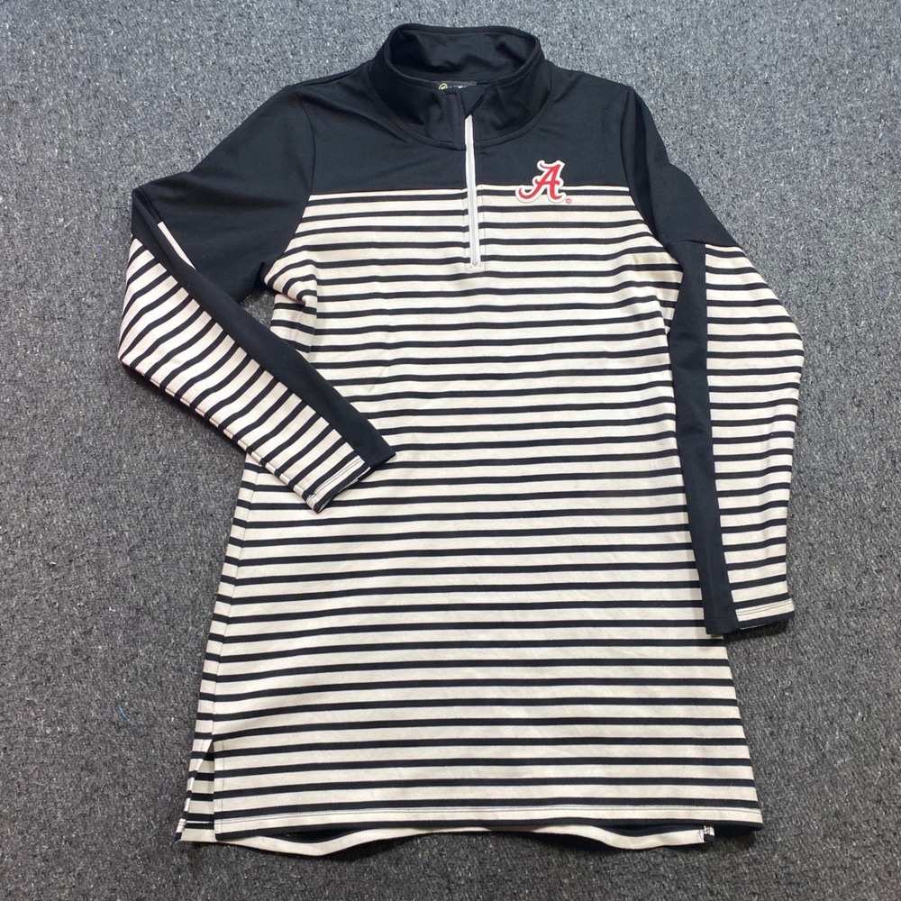 Gameday Couture Alabama Crimson Tide Pullover Sz M Womens Black Striped Tunic